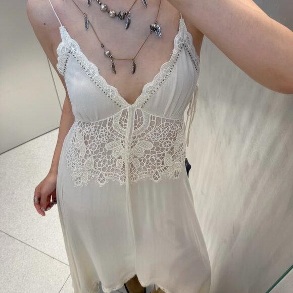 NWT ZARA ZW COLLECTION ASYMMETRIC CROCHET DRESS - Picture 2 of 12